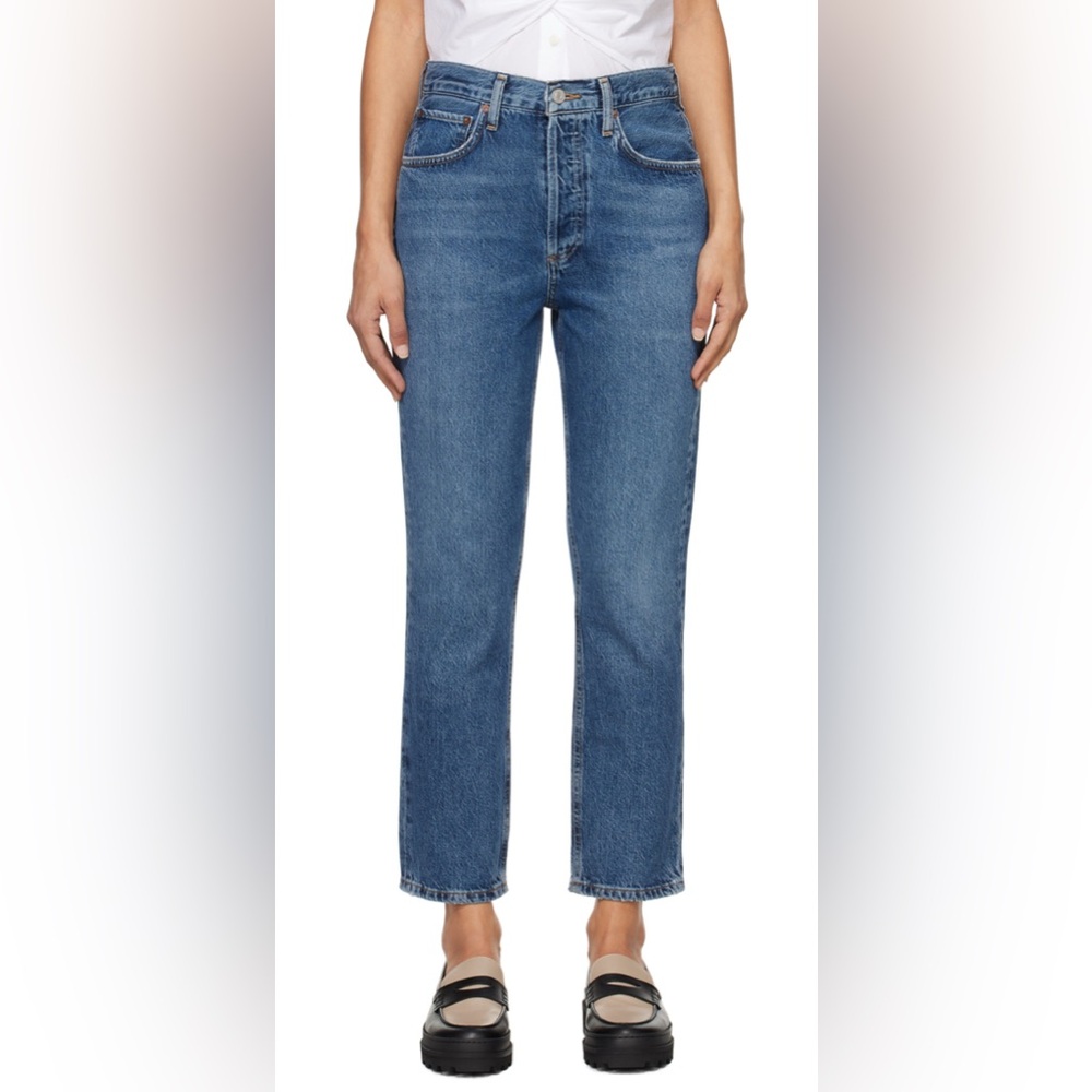 AGOLDE Riley High Rise Straight Crop Jeans